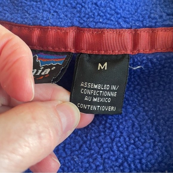 Patagonia Vintage Synchilla Snap-T Pullover Sweatshirt Blue Size Medium - Picture 8 of 10